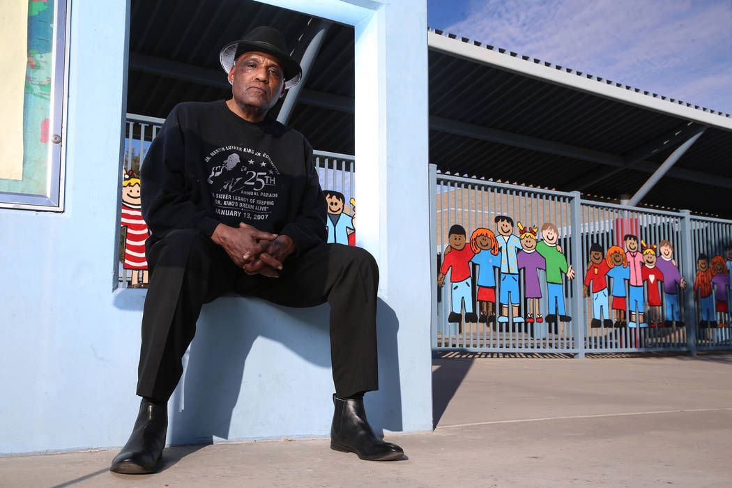 Wendell P. Williams is photographed at Wendell Williams Elementary in Las Vegas, Thursday, Jan. ...