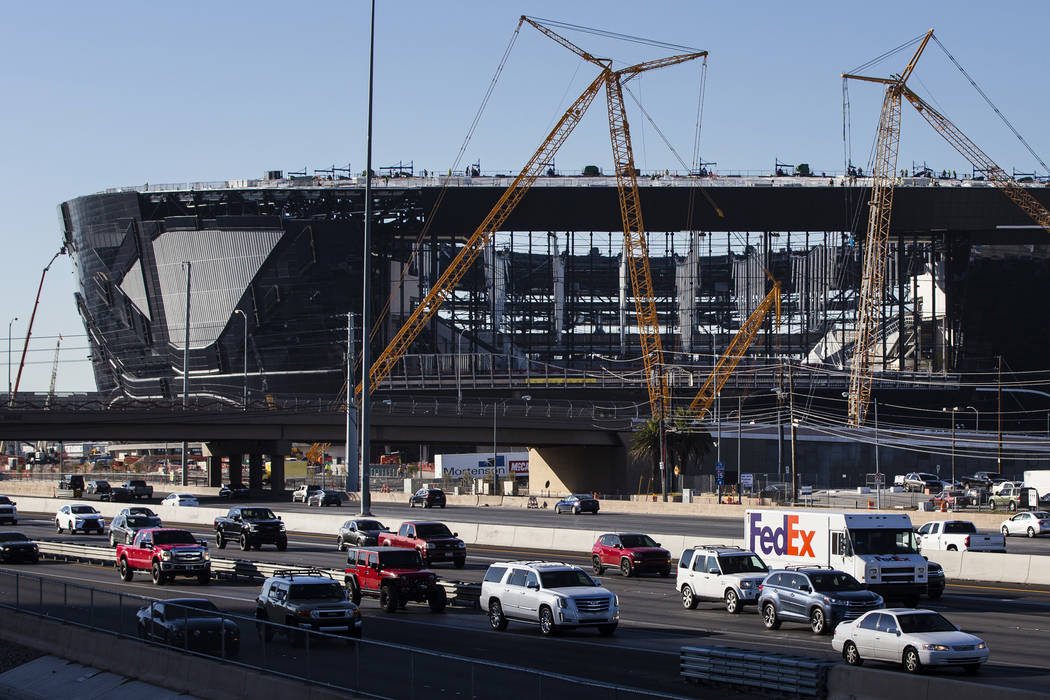 Raiders personal seat licenses for Allegiant Stadium have sold out. (Michael Quine/Las Vegas Re ...