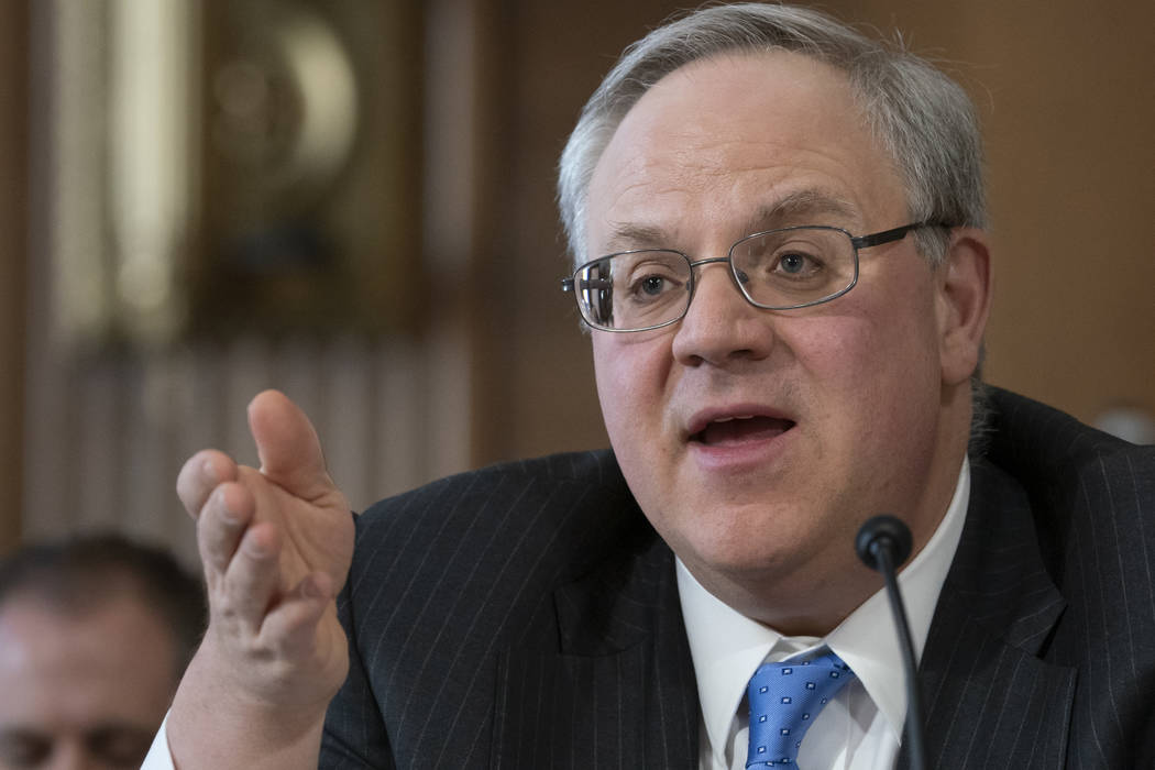 David Bernhardt, a former oil and gas lobbyist, speaks before the Senate Energy and Natural Res ...