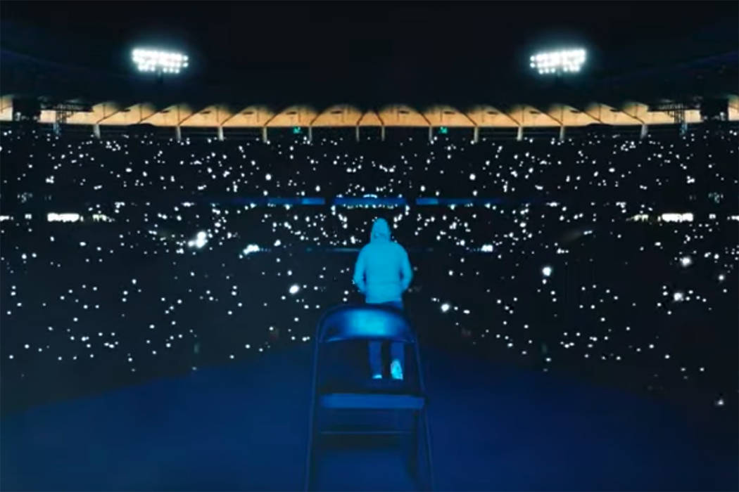 A screenshot from Eminem's "Darkness" video. (Eminem/YouTube)