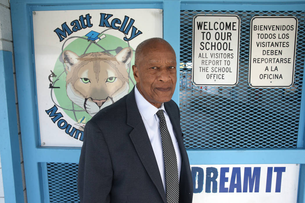 Robert Green, 86, a Las Vegas resident and close confidante of Martin Luther King Jr., at Matt ...
