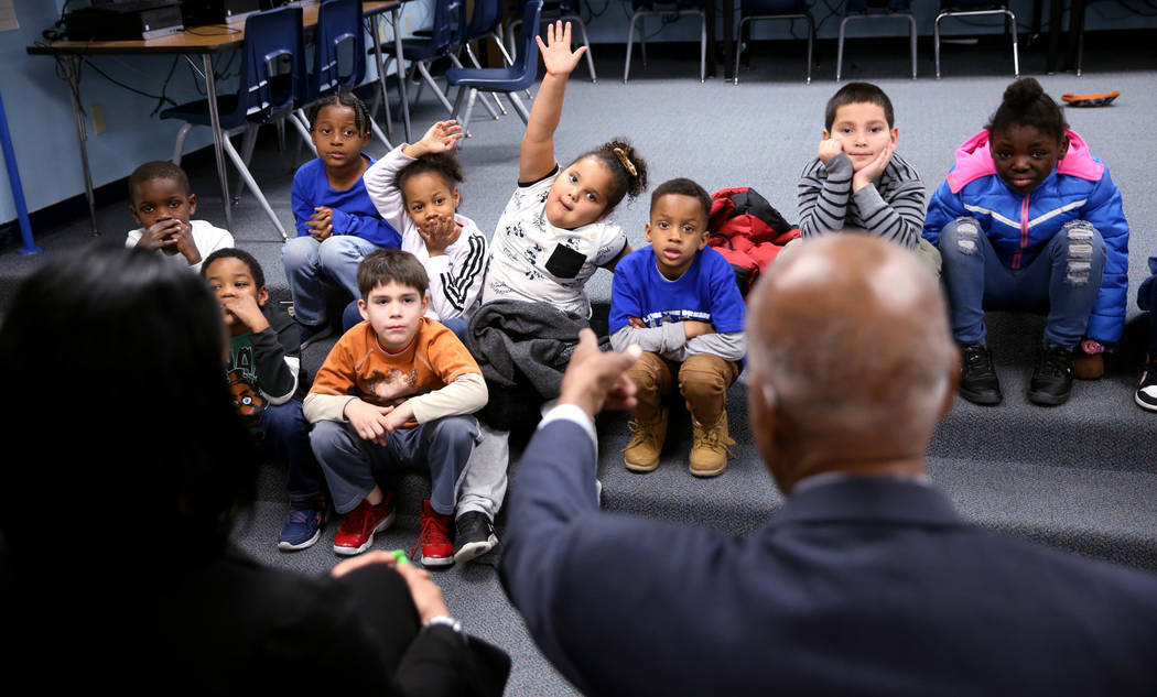 Robert Green, 86, a Las Vegas resident and close confidante of Martin Luther King Jr., talks to ...