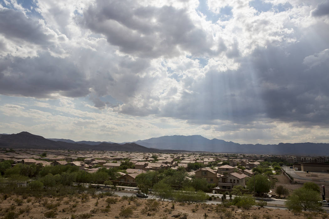 Cloudy skies Monday, Jan. 20, 2020, could bring a limited chance of sprinkles in the Las Vegas ...