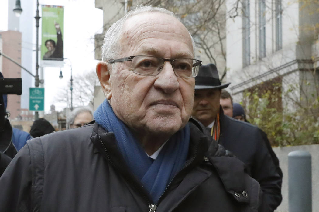 Attorney Alan Dershowitz leaves federal court in New York in December. (Richard Drew/AP)