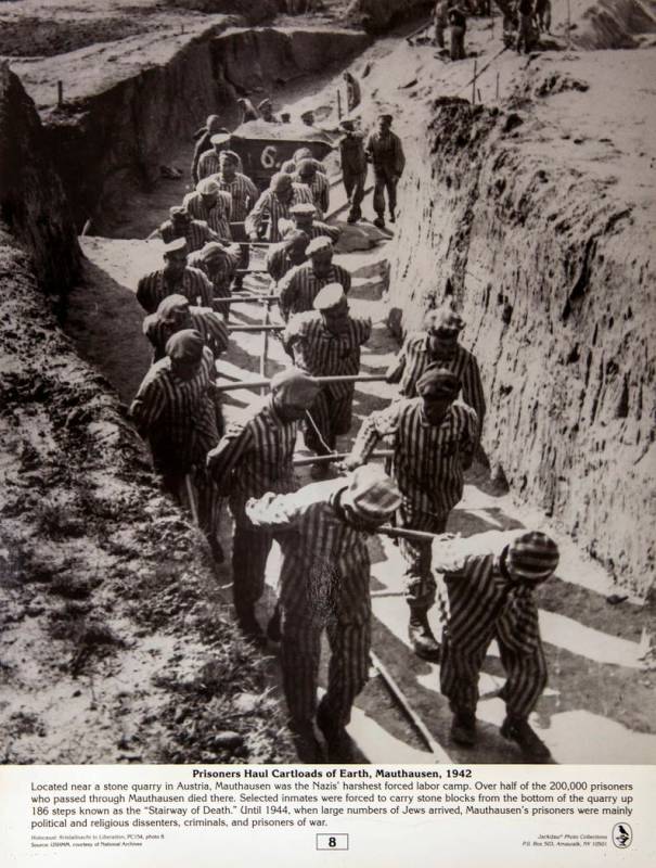 Jackdaw Photo Collections historical photo as prisoners haul cartloads of earth in Mauthhausen ...