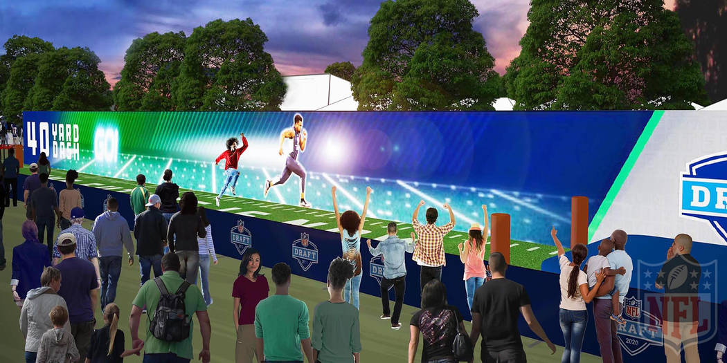 Fans will be able to race digital NFL players alongside a 40-yard long LED wall as part of the ...