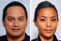 Honolulu Police Department Officers Kaulike Kalama, left, and Tiffany Enriquez were killed Sund ...