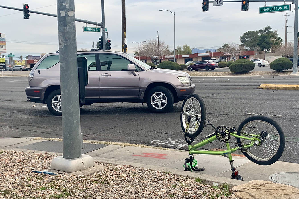 A child was struck by a vehicle Monday, Jan. 20, 2019, near the intersection of West Charleston ...