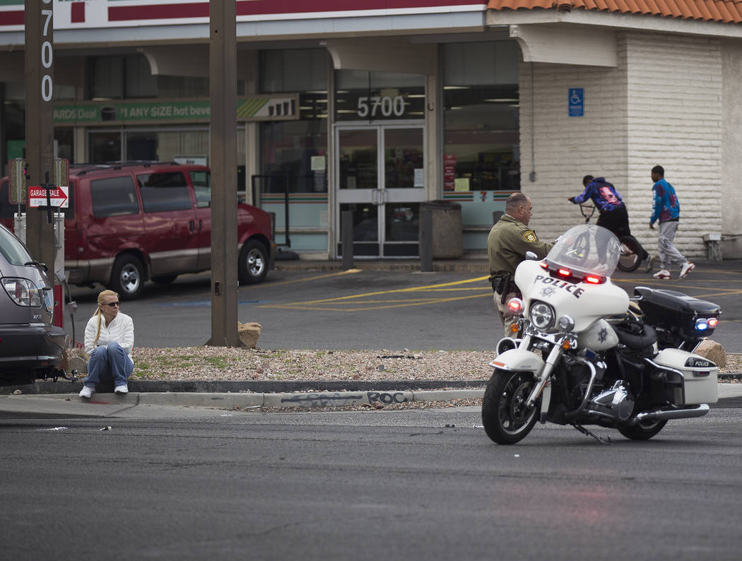 The scene where a 12-year-old boy was struck by a car and seriously injured while riding a bike ...