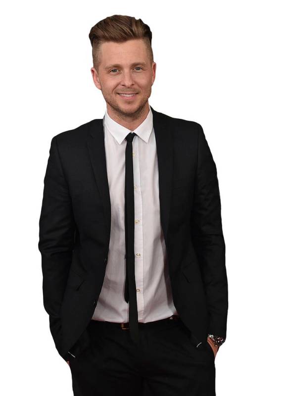 Ryan Tedder arrives at the 59th annual Grammy Awards at the Staples Center on Sunday, Feb. 12, ...