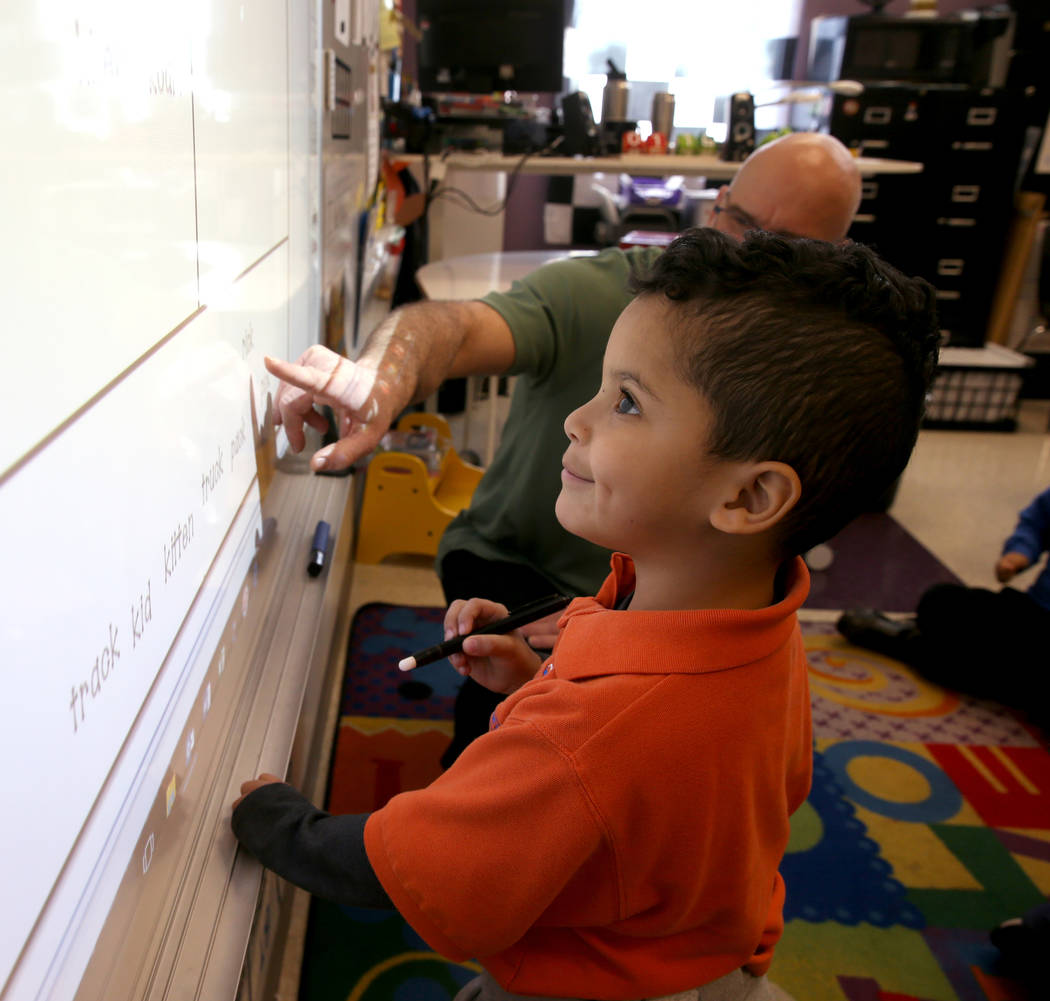 Caleb Rodriguez works in David Lorig's kindergarten class at Mater Academy Mountain Vista chart ...