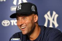 FILE - In this July 9, 2011, file photo, New York Yankees' Derek Jeter smiles as he speaks abou ...