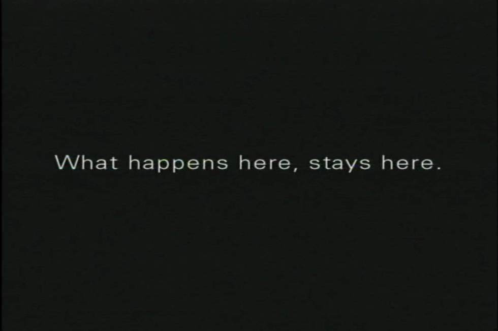 A screen shot from the 2003 "What happens here, stays here campaign." (R&R Partners)