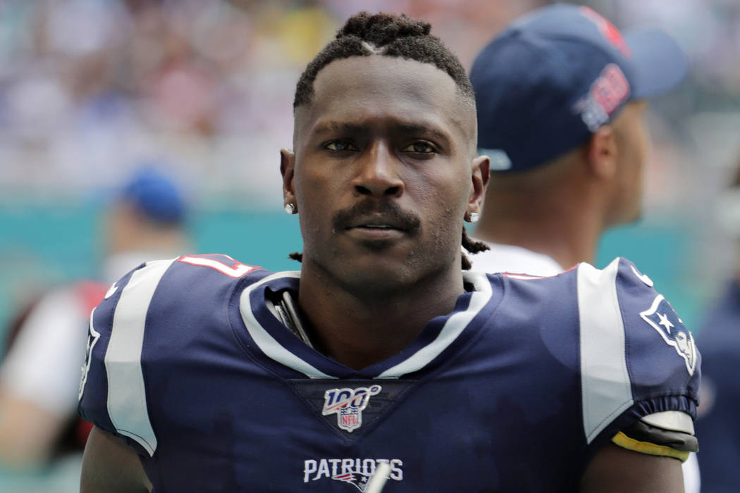 FILE - In this Sunday, Sept. 15, 2019, file photo, New England Patriots wide receiver Antonio B ...