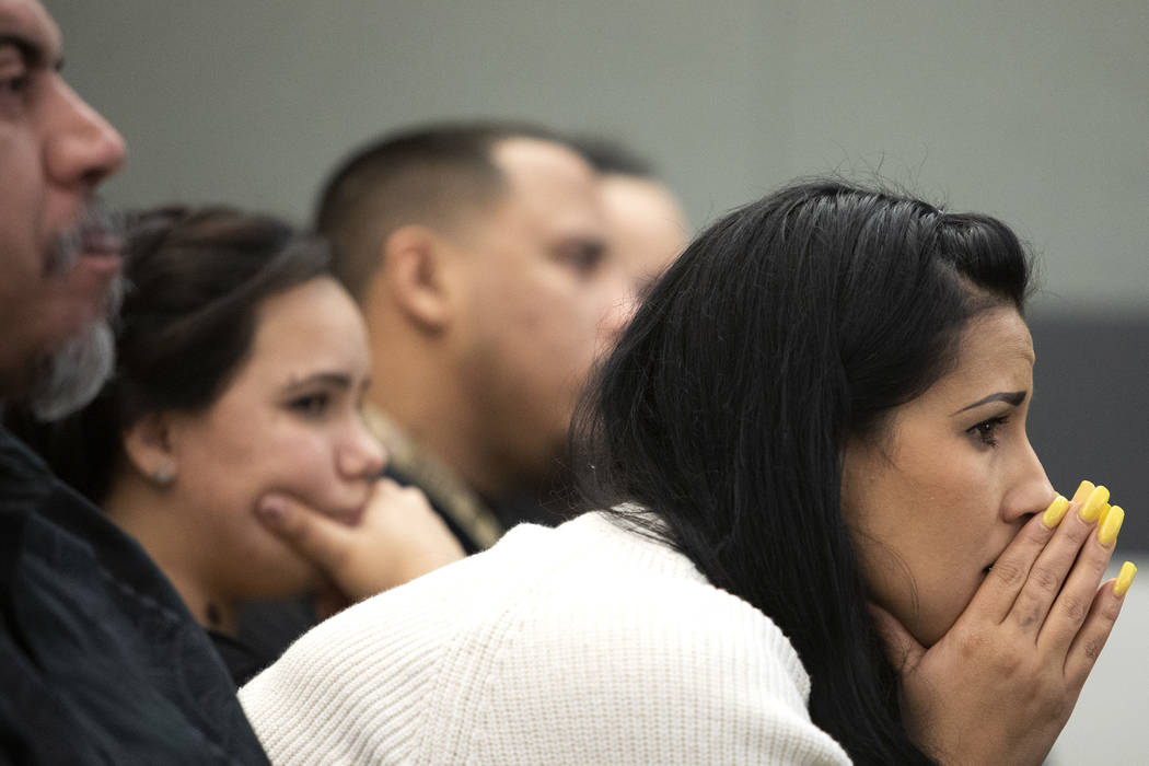 Elaine Vargas, niece of Kelly Deanne Kazoon, listens to closing arguments in the trial of Charl ...
