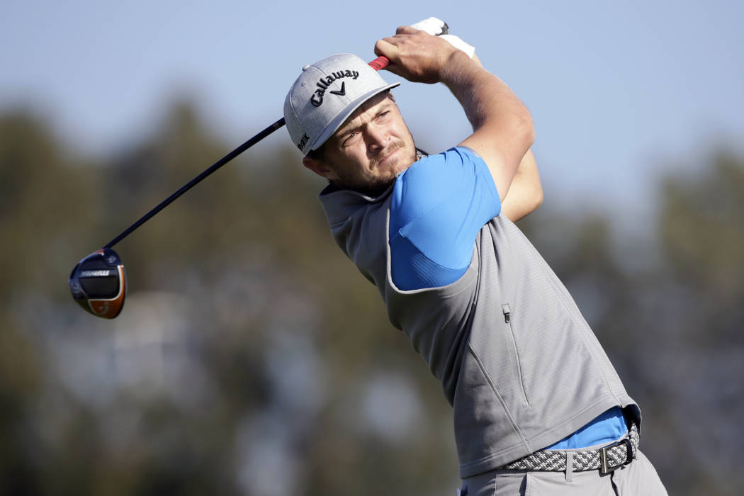 Sebastian Cappelen of Denmark plays his shot from the second tee on the Torrey Pines South Cour ...