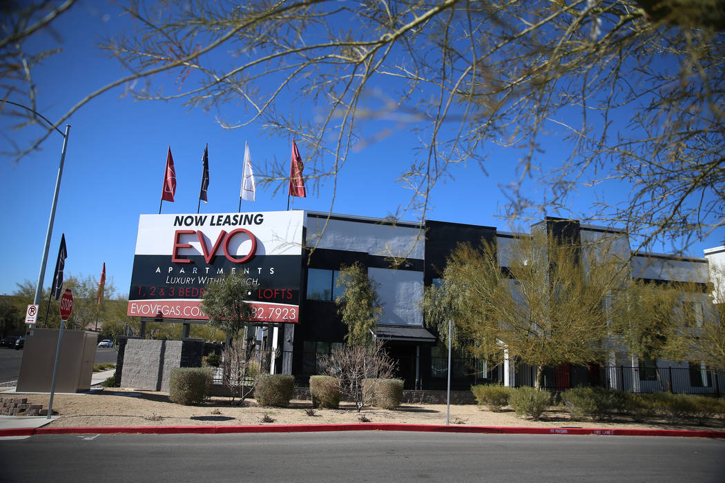 EVO Apartments in Las Vegas, Friday, Jan. 24, 2020. (Erik Verduzco/Las Vegas Review-Journal) @E ...