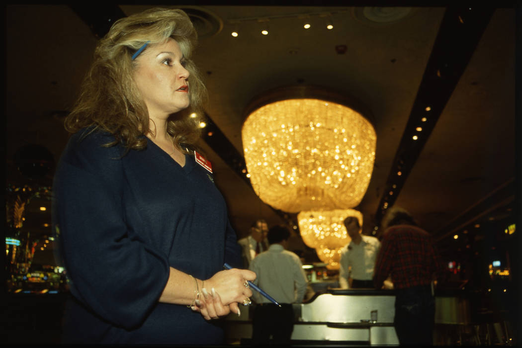 Dunes cashier Denise Watson works shift in a photo from Jan. 24, 1993. (Las Vegas Review-Journa ...