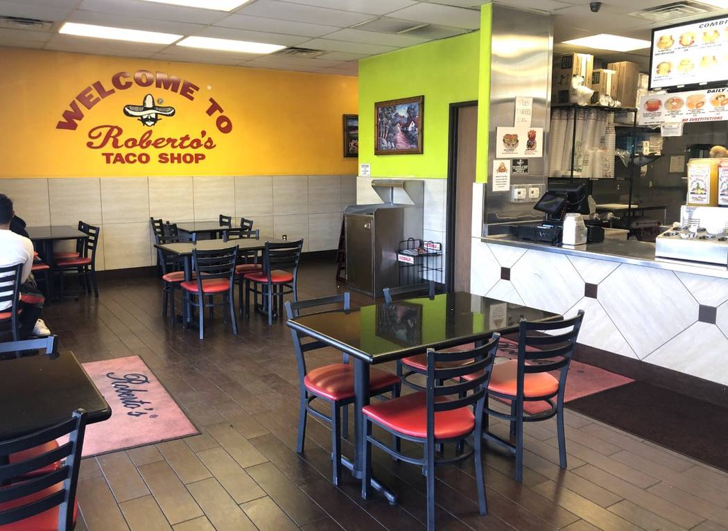 The first Roberto's Taco Shop in Las Vegas opened in 1990 and will close on Jan. 31, 2020. (Rob ...