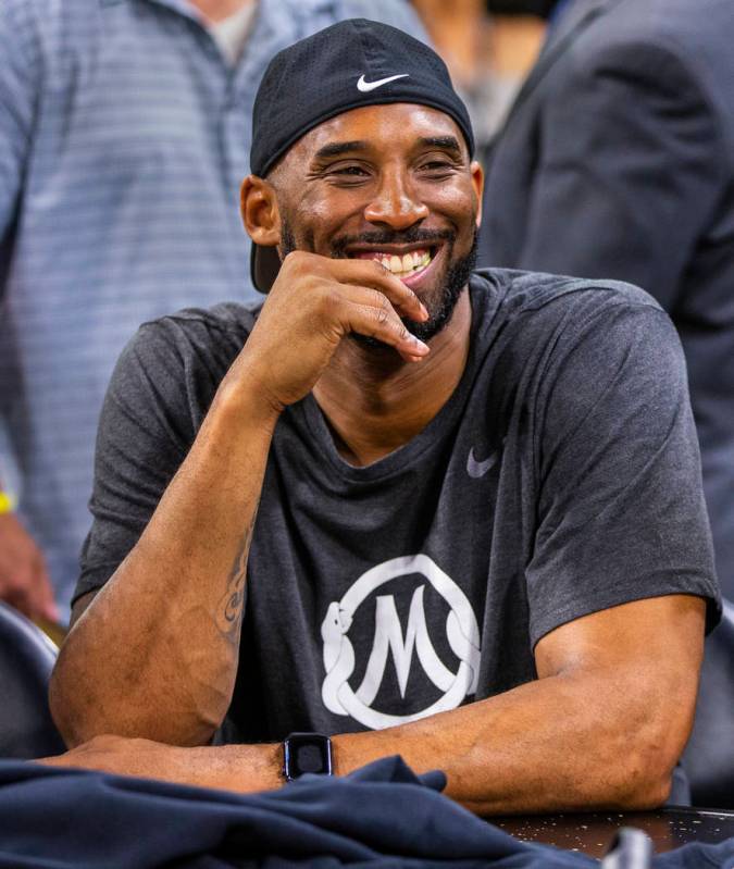Former Los Angeles Laker Kobe Bryant is on hand to support his good friend Los Angeles Sparks h ...