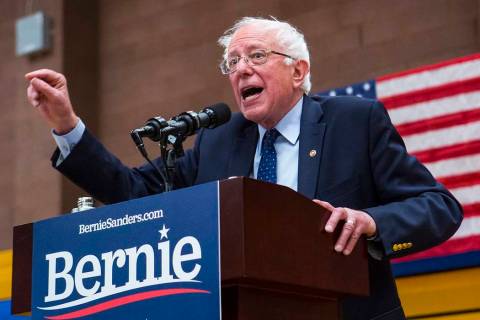 Democratic presidential candidate Sen. Bernie Sanders, I-Vt. (Chase Stevens/Las Vegas Review-Jo ...