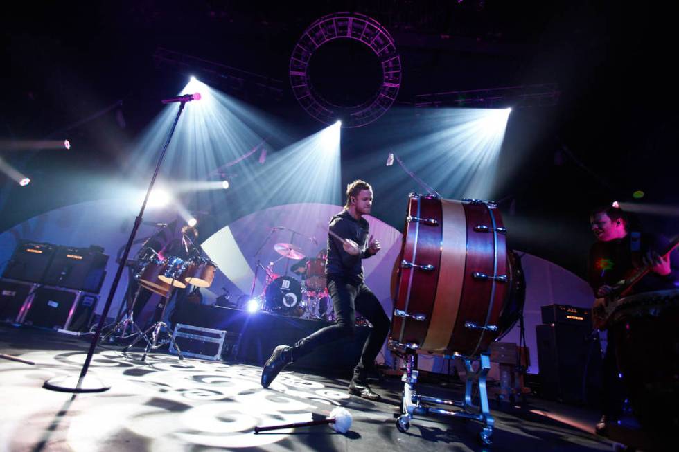 Imagine Dragons perform at The Joint at the Hard Rock Hotel in Las Vegas on Saturday, Feb. 9, 2 ...