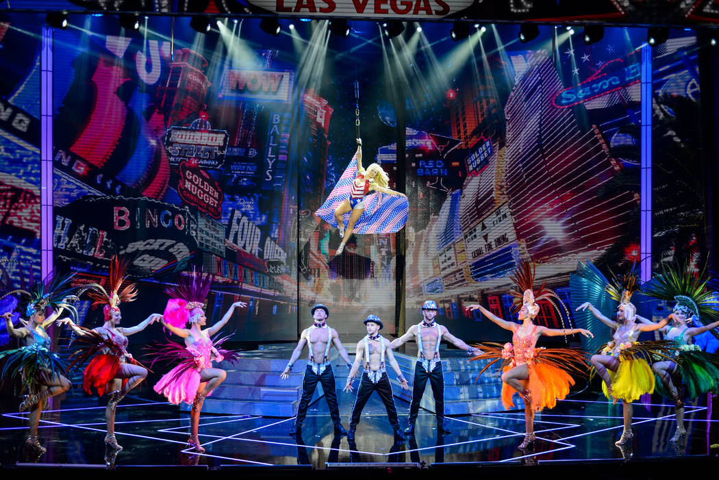 A scene from "Extravaganza -- The Las Vegas Spectacular," which opens at Jubilee Theater at Bal ...