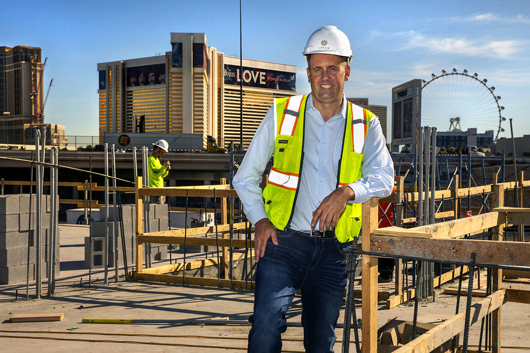 Developer Jonathan Fore at his new apartment complex currently under construction off Morgan Ca ...