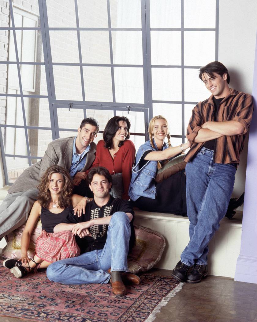 FILE*** "FRIENDS" Pictured: (top row) Actors DAVID SCHWIMMER (Ross), COURTENEY COX ( ...