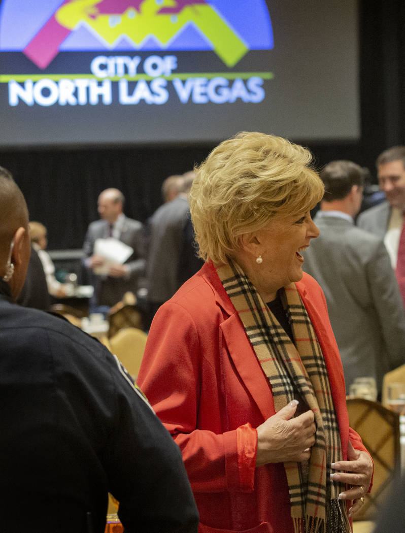 Las Vegas Mayor Carolyn Goodman is seen during the North Las Vegas annual State of the City add ...