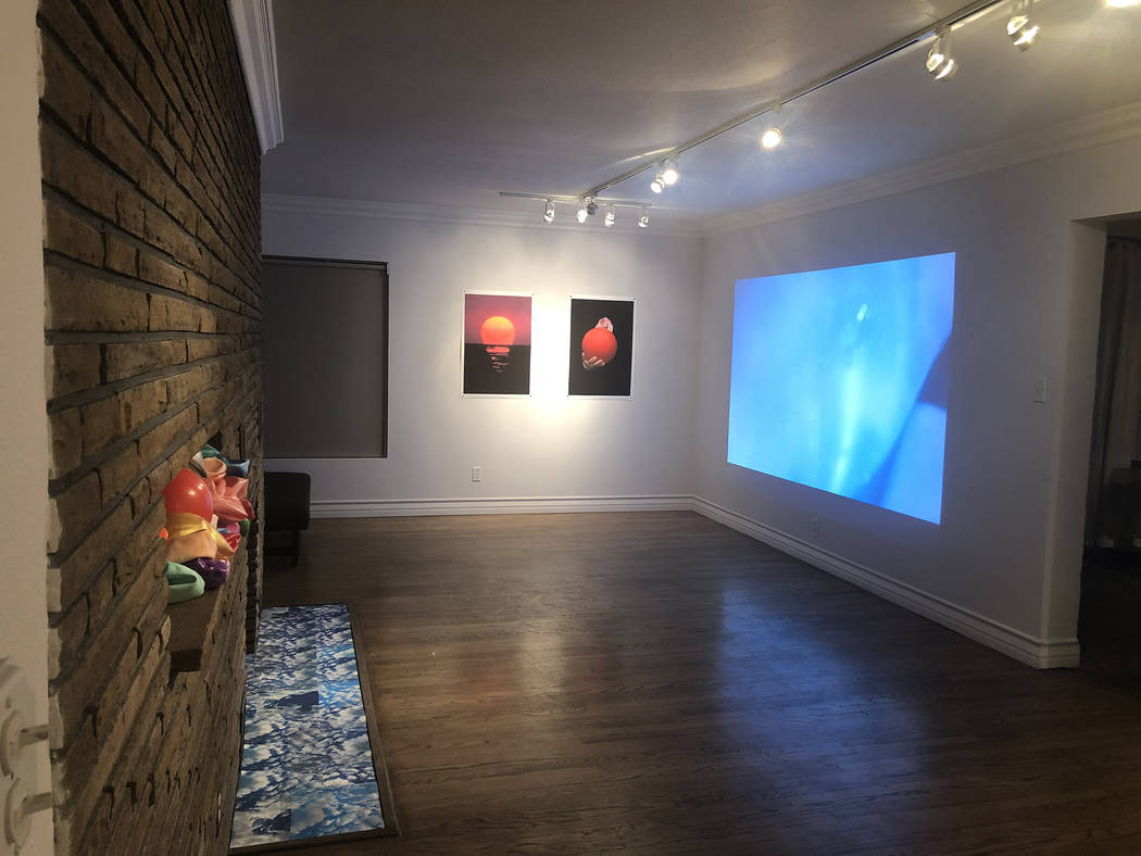 Ella Weber transformed the Rogers Studio Gallery into a multi-media experience to reflect the t ...