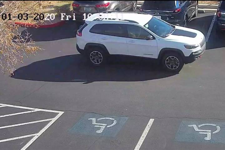 Las Vegas police released surveillance photos of two vehicles used in recent mail thefts. One v ...