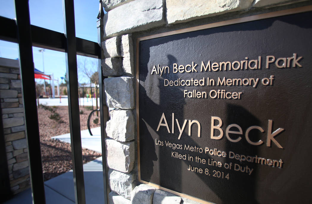 Alyn Beck Memorial Park is seen on Friday, Jan. 31, 2020, in Las Vegas. The new 10-acre park fe ...