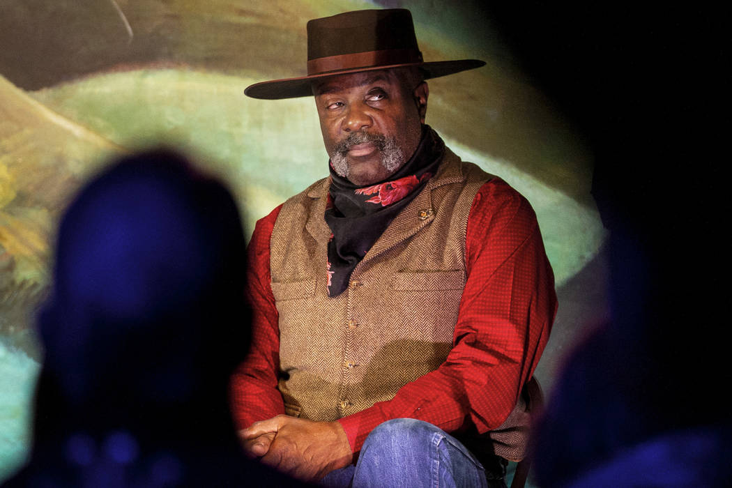 Pete Taylor, of Oakland, Calif., looks on during a panel about horsemanship during the 36th ann ...