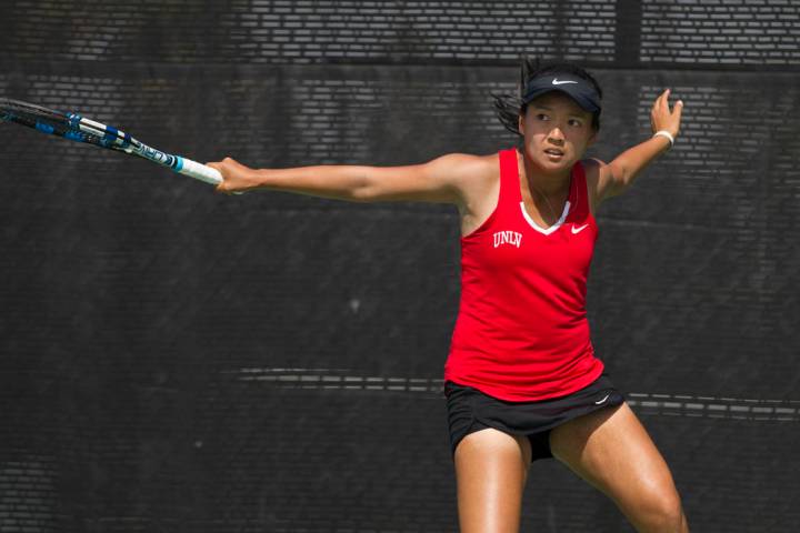 UNLV senior En-Pei Huang, shown in 2017, has teamed with junior Izumi Asano to go 10-3 in doubl ...