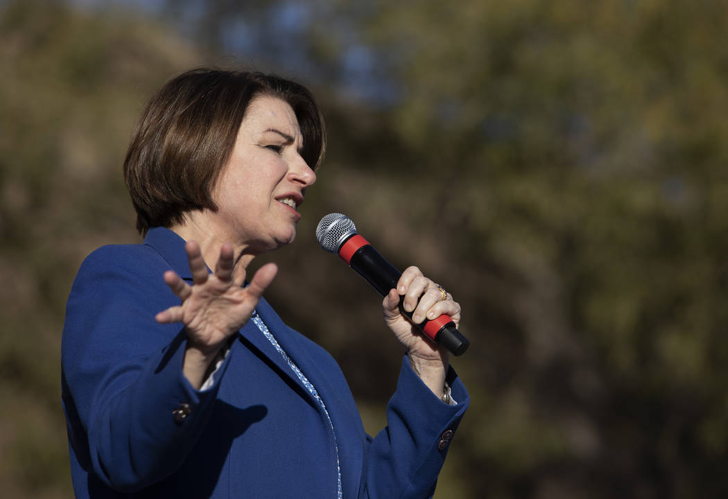 Sen. Amy Klobuchar makes a stop at the Black History Month Festival at Springs Preserve while s ...