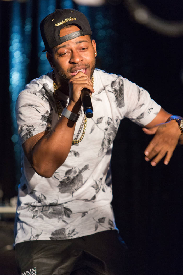 Singer Eric Bellinger performs on stage during filming of SKEE Live on Tuesday January 14, 2014 ...