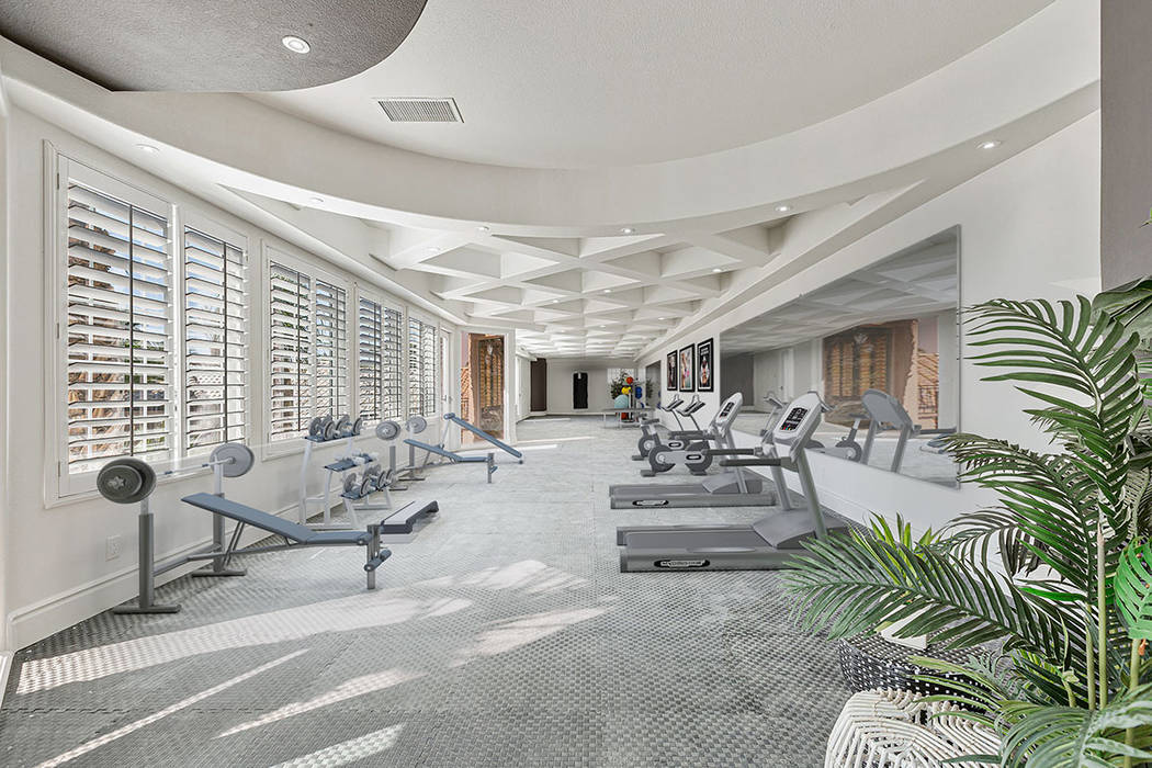 The upper level features a gym with 1-inch-thick flooring. (Red Luxury Real Estate)