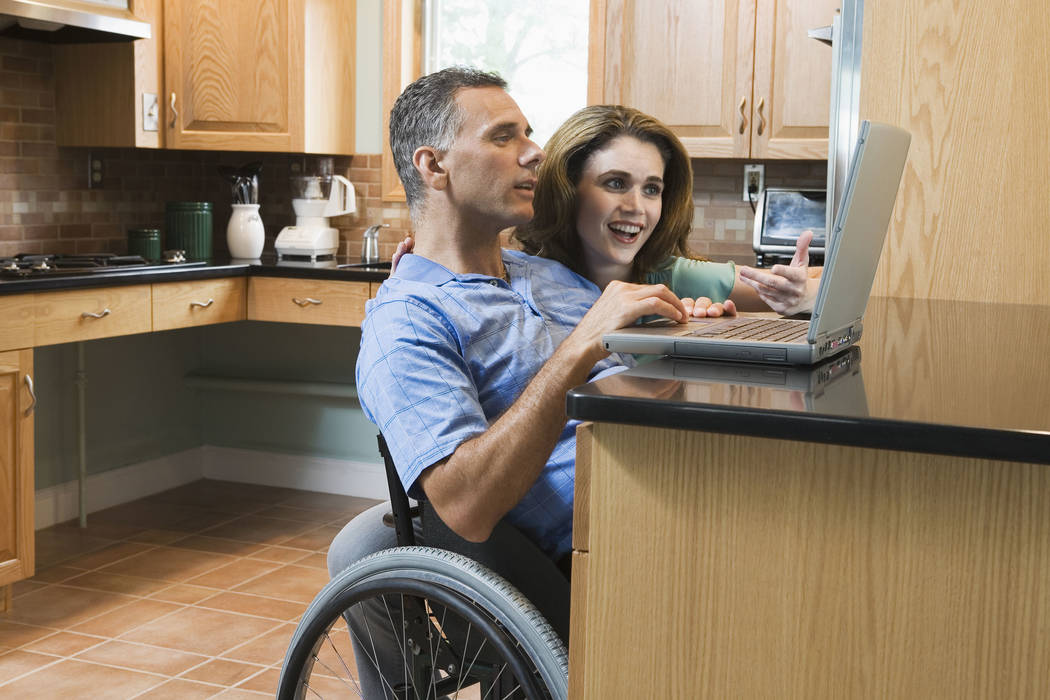 Getty Images Kitchens for the disabled have lower countertops and under-counter space for wheel ...