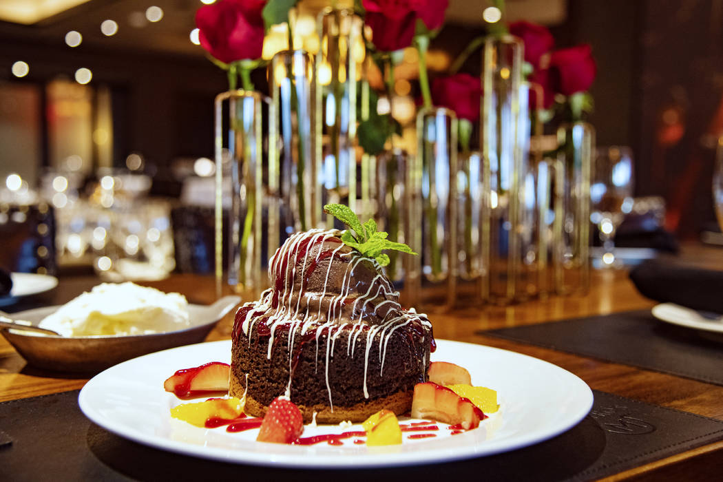 Warm chocolate butter cake at Mastro’s Ocean Club. (Mastro's Restaurants)
