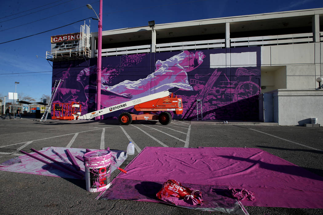 The mural "Mermaids Don't Wear Skirts," a collaboration between street artists Aware ...