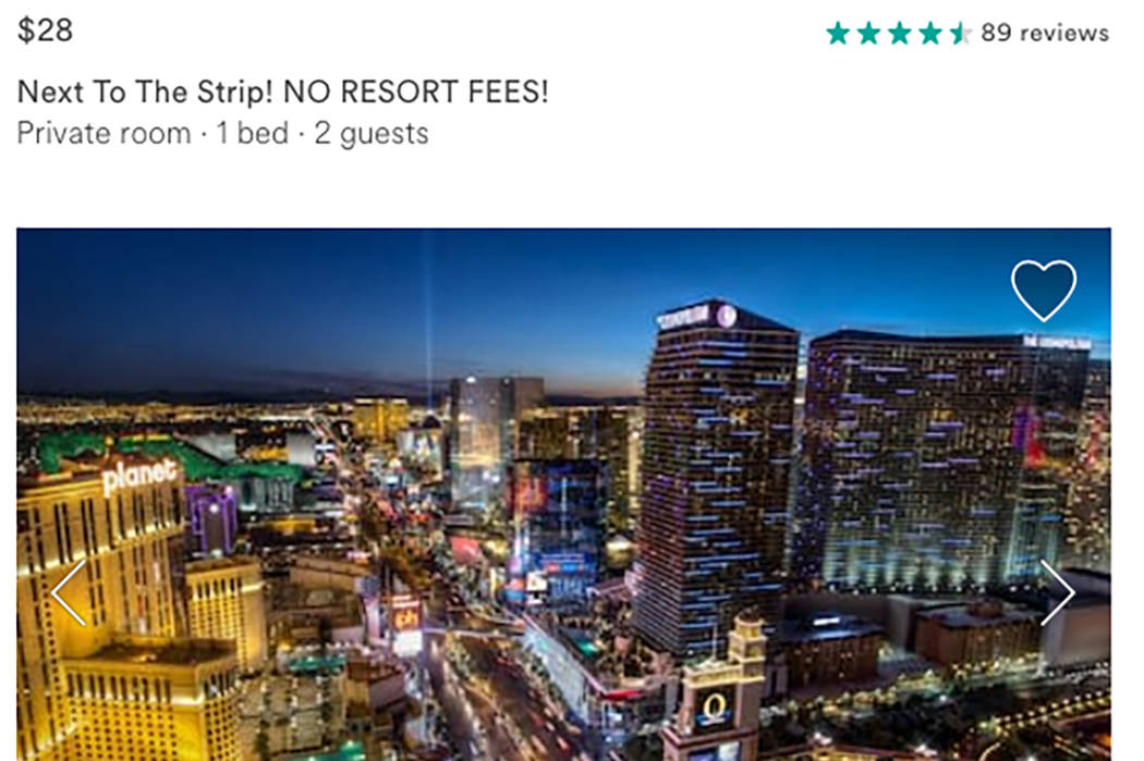 Airbnb offers guests room rentals in place of hotel rooms in Las Vegas. (Airbnb)