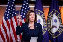 Speaker of the House Nancy Pelosi of Calif., speaks during a news conference, on Capitol Hill i ...