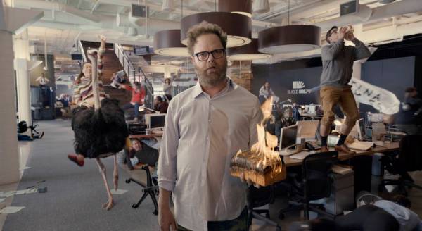 This undated image provided by Little Caesars shows Rainn Wilson in a scene from the company's ...