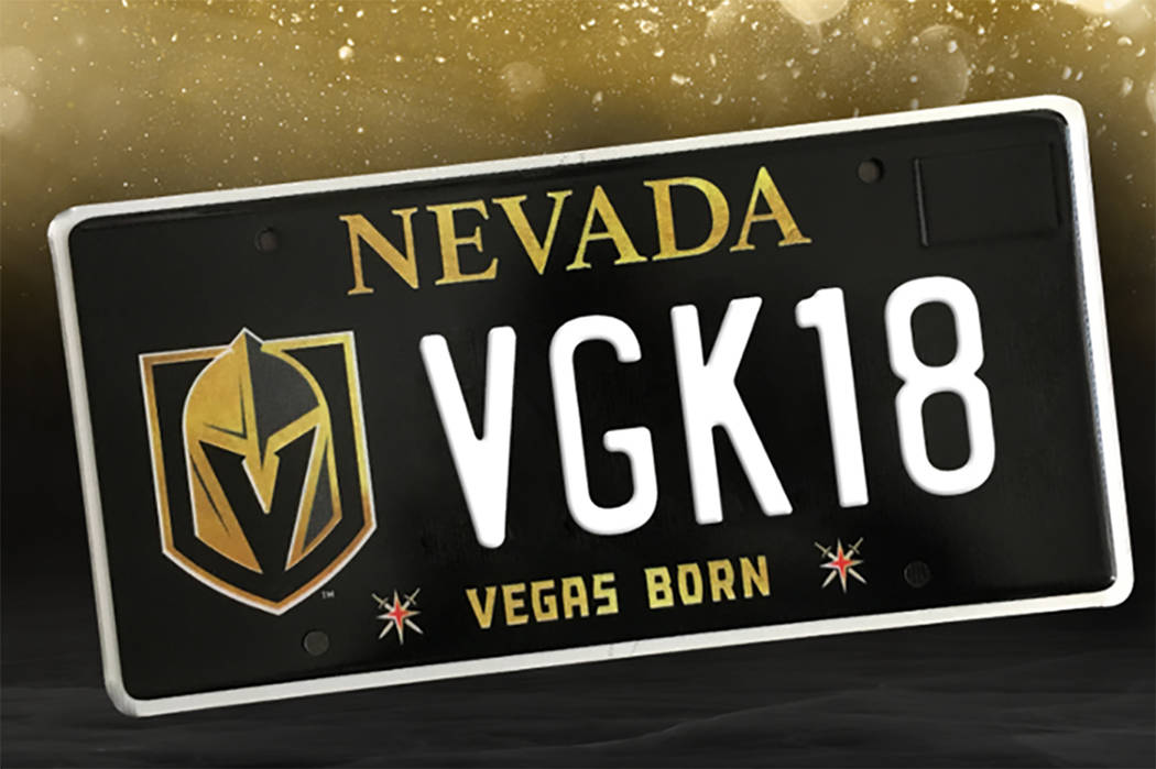 Golden Knights "Vegas Born" license plates (vegasgoldenknights.com)