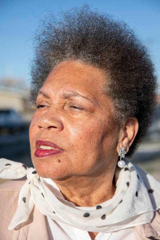 Jackie Brantley, is photographed in front of the home she grew up in located only two blocks aw ...