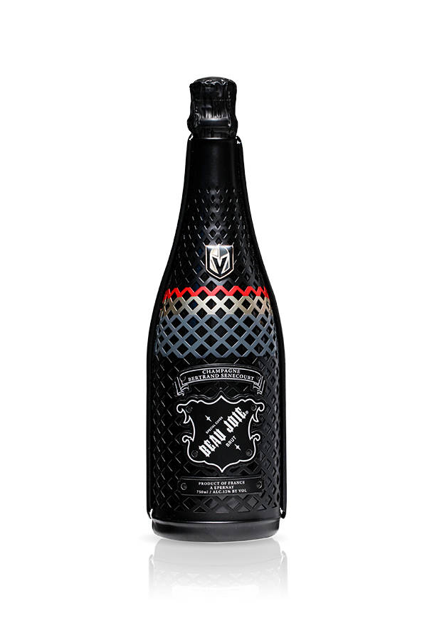 Bottles sport the Vegas Golden Knights logo. (Beau Joie Champagne)