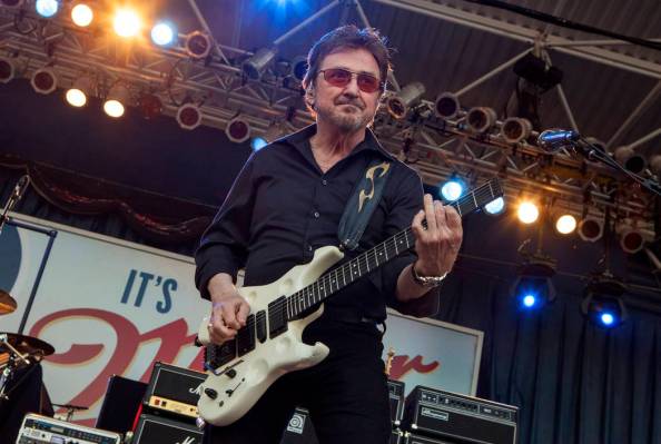 Donald Brian "Buck Dharma" Roeser of Blue Öyster Cult performs at the Harley-Dav ...