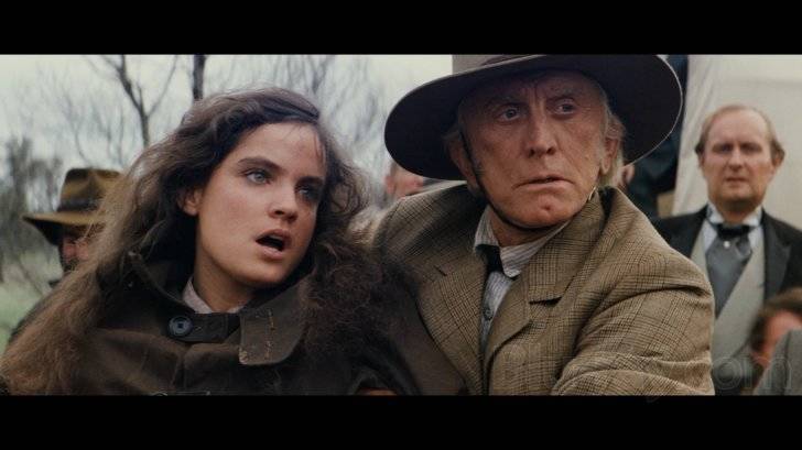 Sigrid Thornton and Kirk Douglas star in "The Man from Snowy River" (1982).