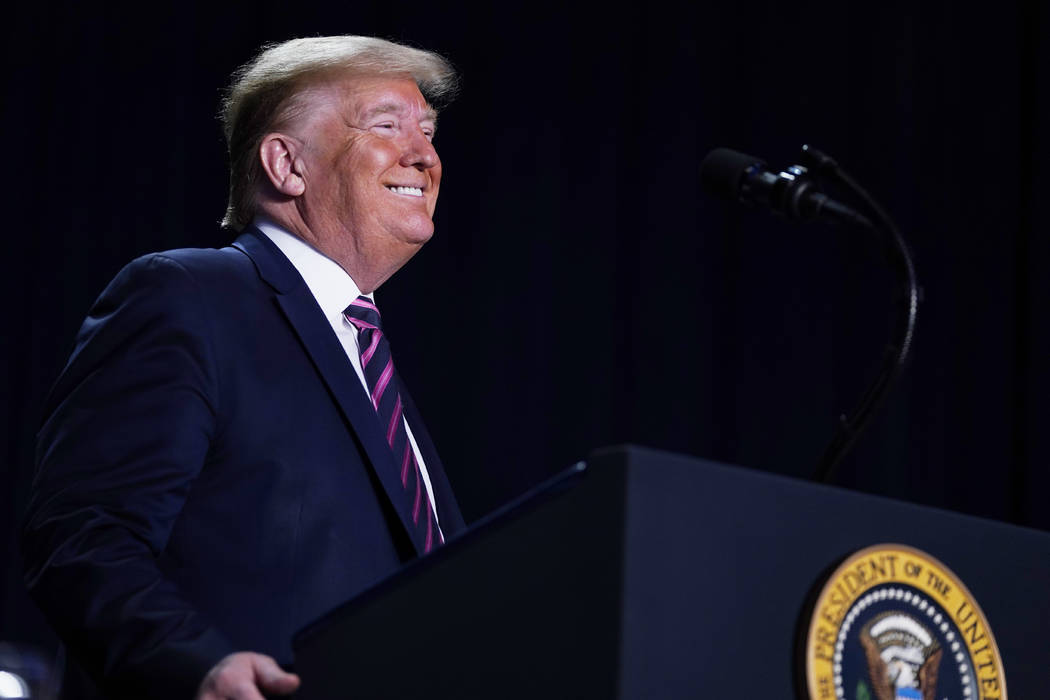 President Donald Trump speaks at the 68th annual National Prayer Breakfast, at the Washington H ...